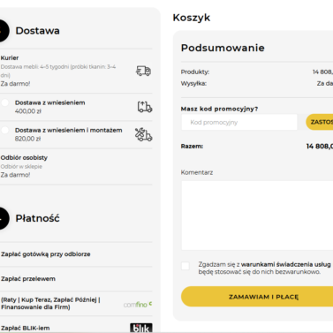 Intuicyjny koszyk typu One Page Checkout